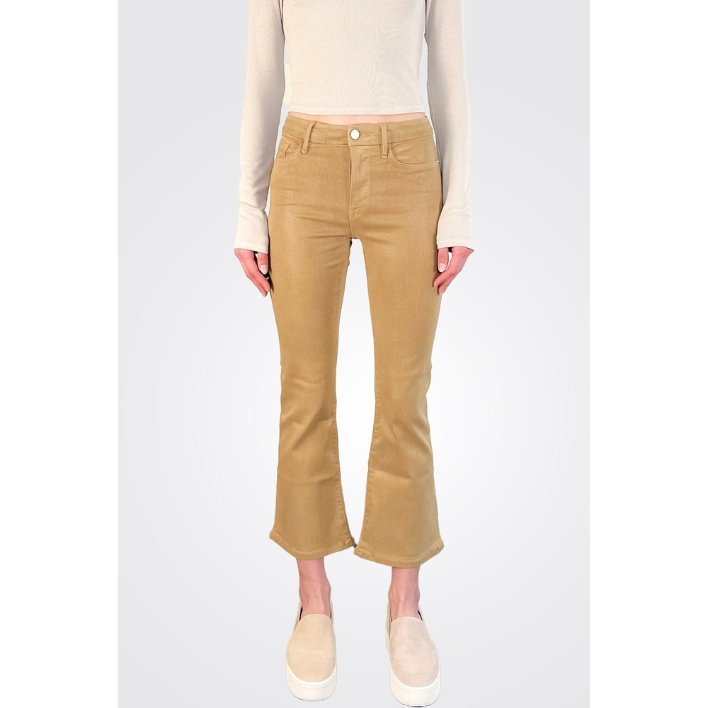 Frame Le Crop Mini Bootcut Light Camel Coated Denim Jeans 337GW4